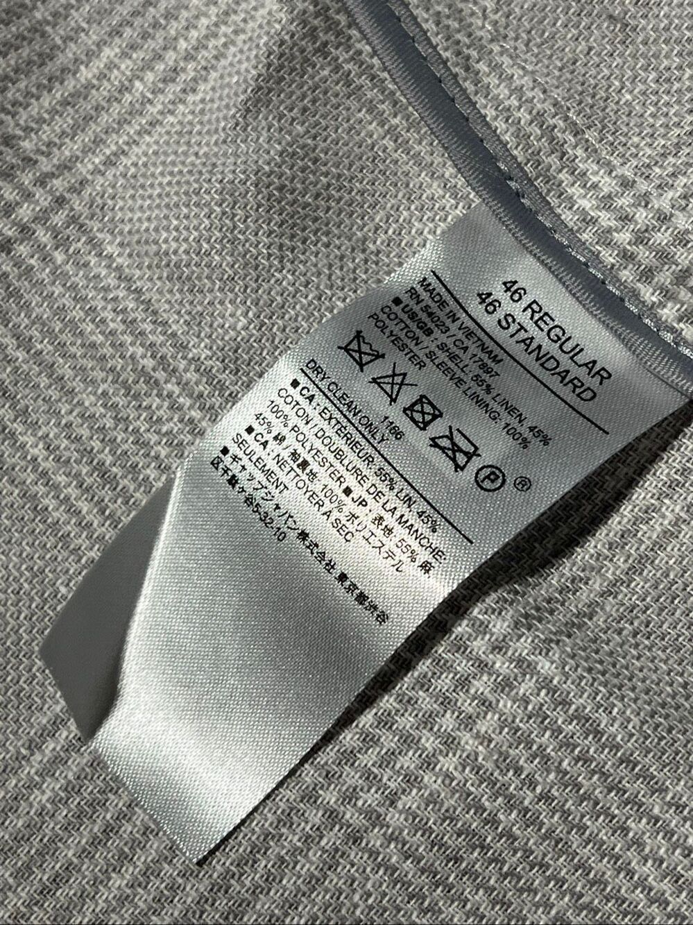 Banana Republic NWT Men’s Linen Blend Tailored Blazer Sport Coat 46R - Picture 6 of 8